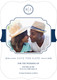 White and Navy Initial Connection Photo Save the Date Cards Image 1 of 6